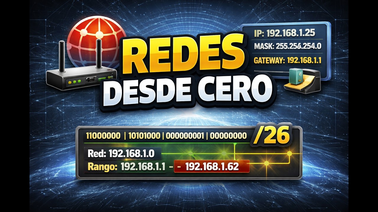 Redes desde Cero: IP, Máscara, Gateway y Subredes Explicado Fácil