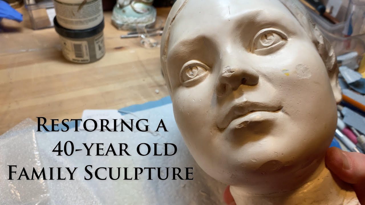 Plaster bust restoration - 