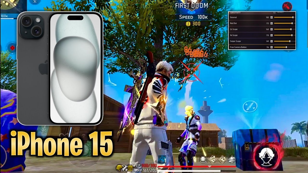 iPhone 15 Free fire Headshot Sensitivity 🔥 iPhone 15 Free fire Sensitivity Setting 
