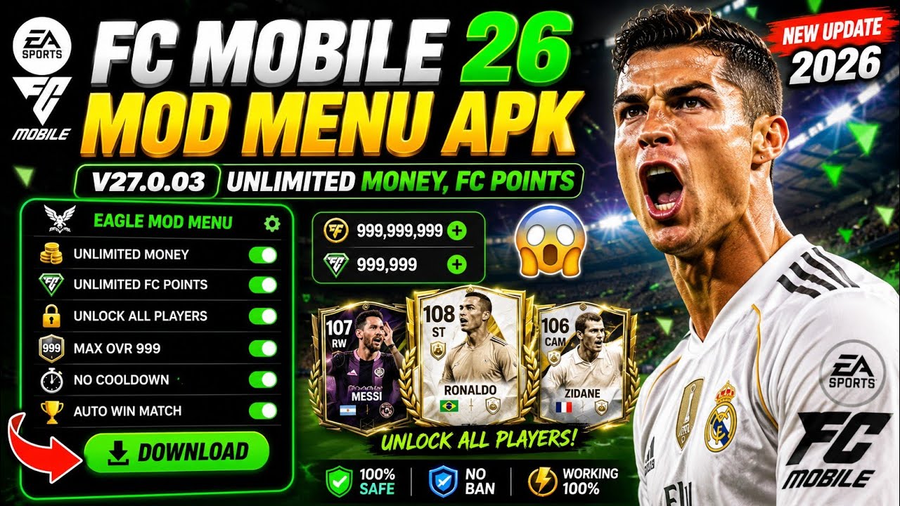 FC MOBILE MOD MENU V27.0.02 - Unlimited Money & Points (Anti-Ban)