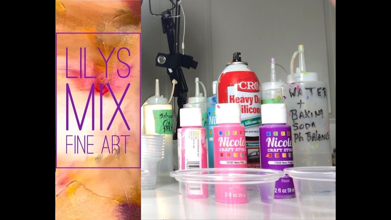 ACRYLIC POURING BASICS CHEAP PAINTS &  POURING MEDIUM.