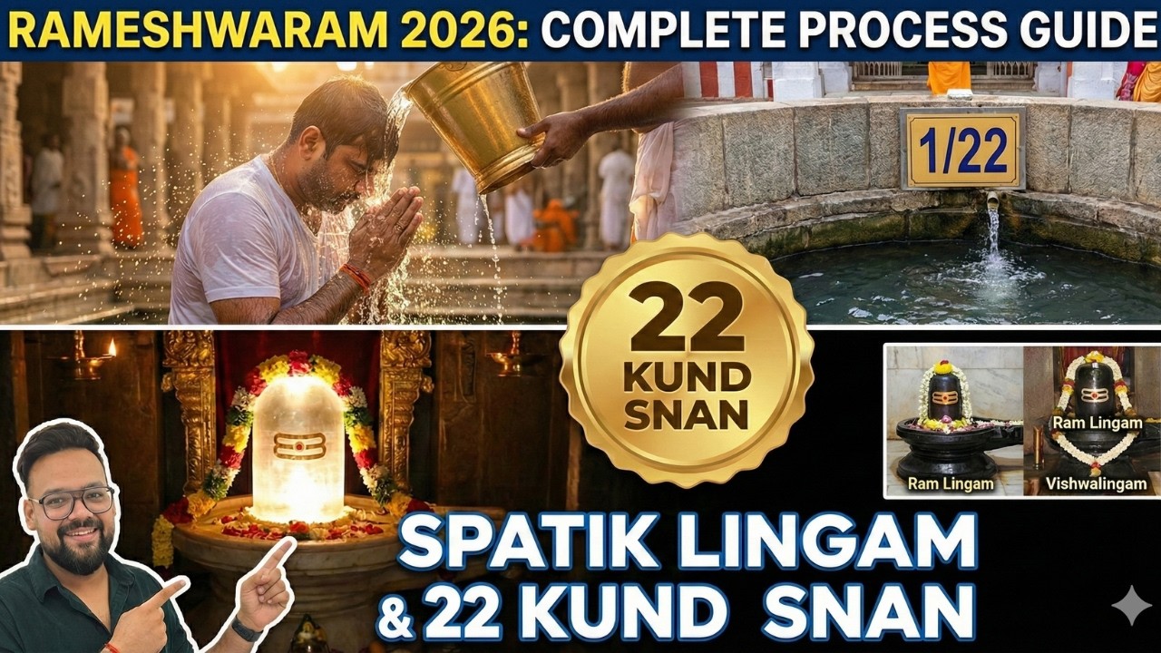 Рамешварам 22 Кунд Снан Завершение процесса 2026 | Путеводитель по Спатик-лингаму, Рам-лингаму и ...