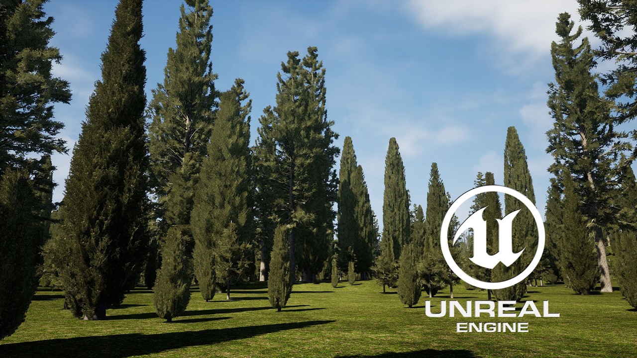 Pro Trees Italian Cypress Video for Unreal Engine (Fab Marketplace)
