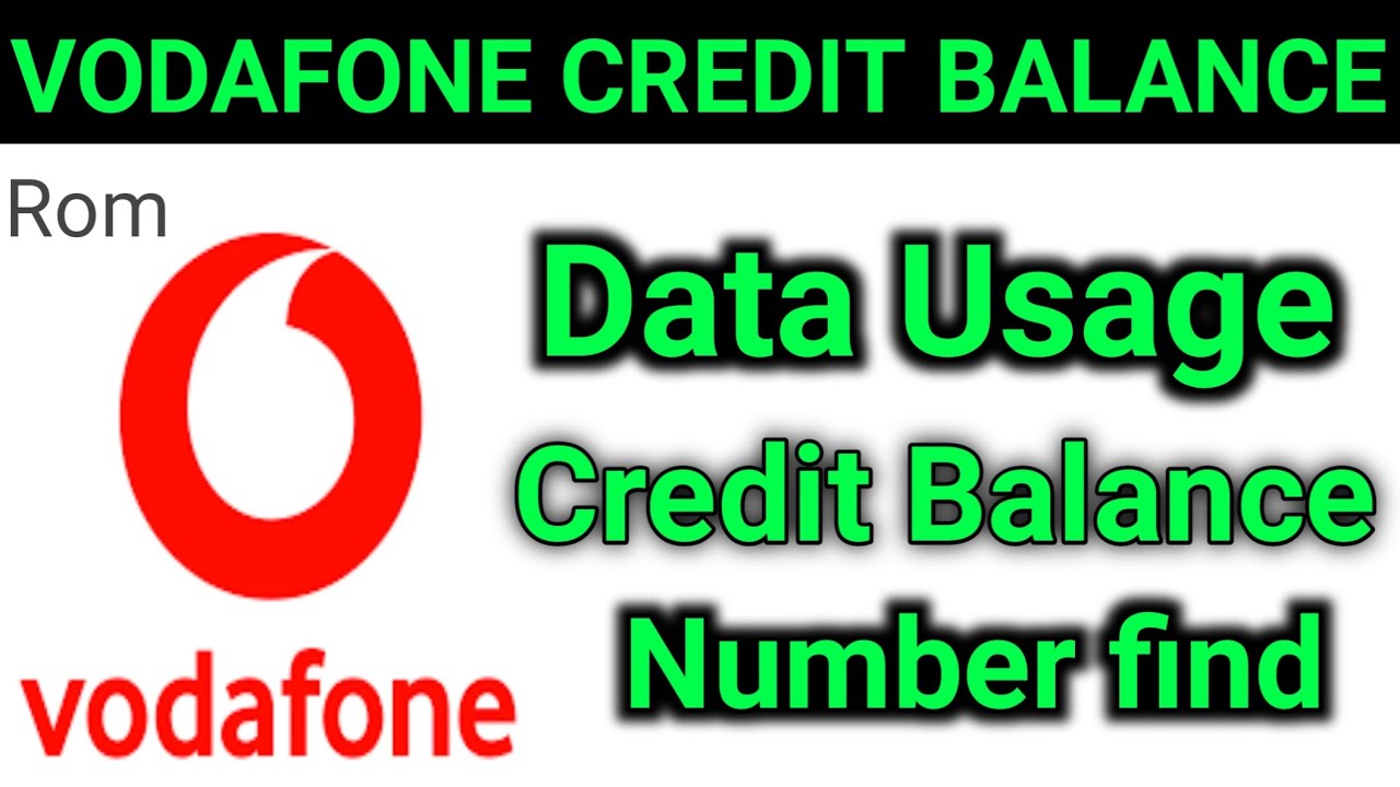 How To Check Vodafone Credit Balance | Vodafone Data Usage Check | Vodafone Number Check