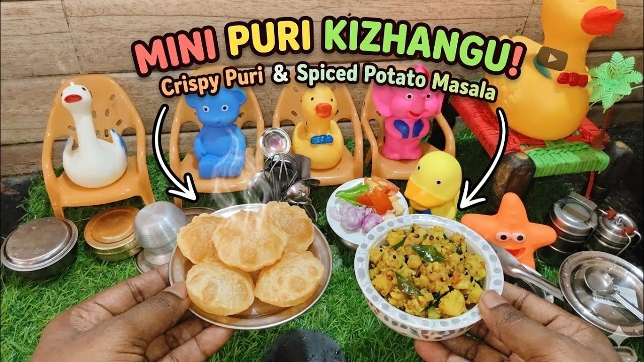 Mini puri and masal recipe 90s tiny kitchen/how to make mini puri.