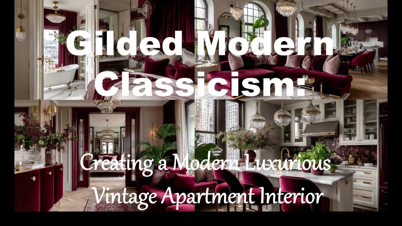 🏰✨ Gilded Modern Classicism: Creating a Modern Luxurious Vintage Apartment Interior 💎🍷