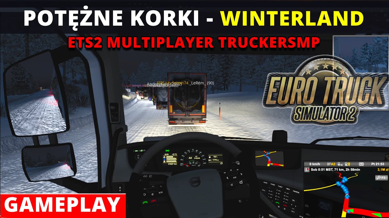 ETS2 POTĘŻNY RUCH w WINTERLAND. Event Świąteczny Euro Truck Simulator 2  Multiplayer TruckersMP