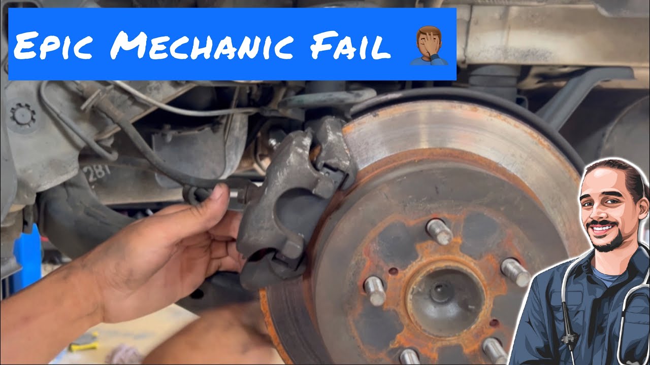 Mobile Mechanic Screws Up Simple Brake Job #brakes  automotive wheel locked up scion tc