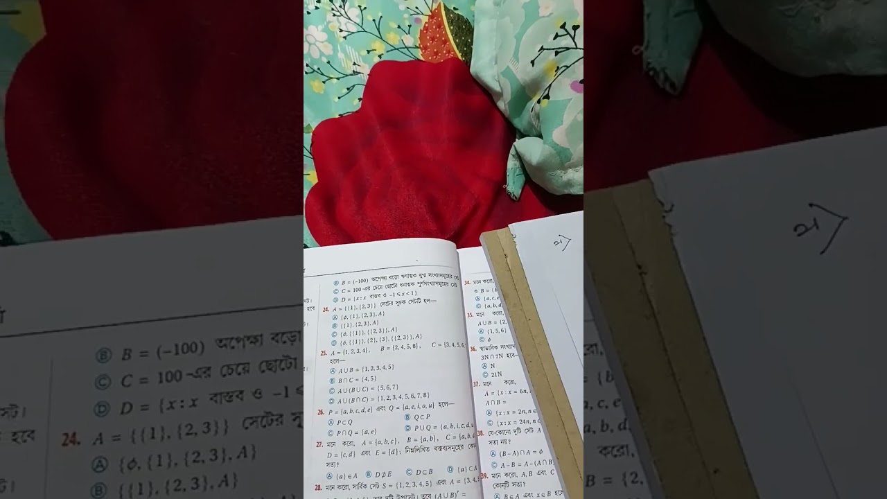 Class XI সেট তত্ত্ব MCQ(২১ -৩৬)