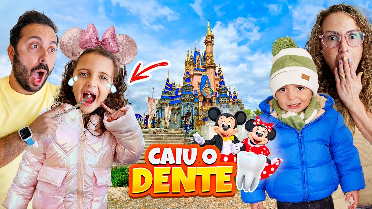O DIA QUE EU PERDI O DENTE NO PARQUE DA DISNEY - FAMÍLIA BELLA E LUCCA SHOW