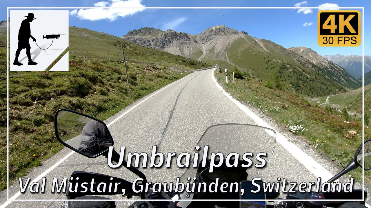 Umbrailpass - Main Road 559, Val M&uuml;stair, Graub&uuml;nden, Switzerland - by motorcycle and drone