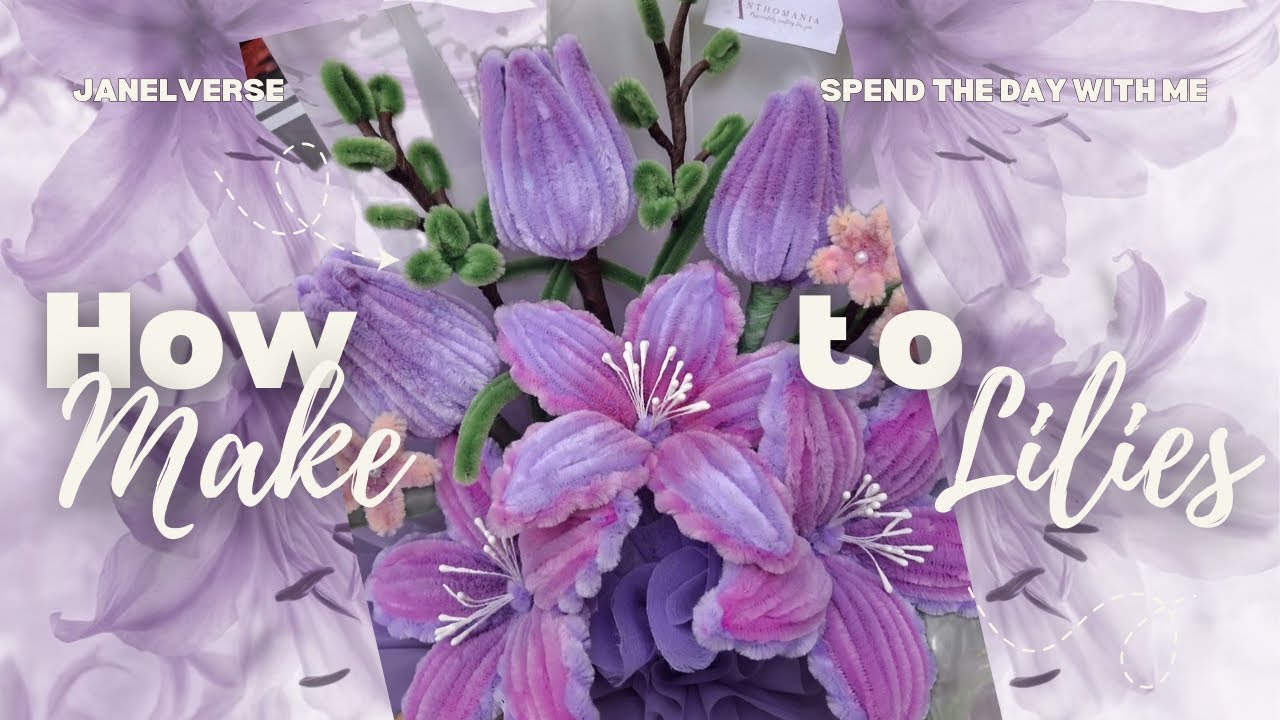 How to make lilies #fuzzywireflowers #lilies #trending #tutorial 