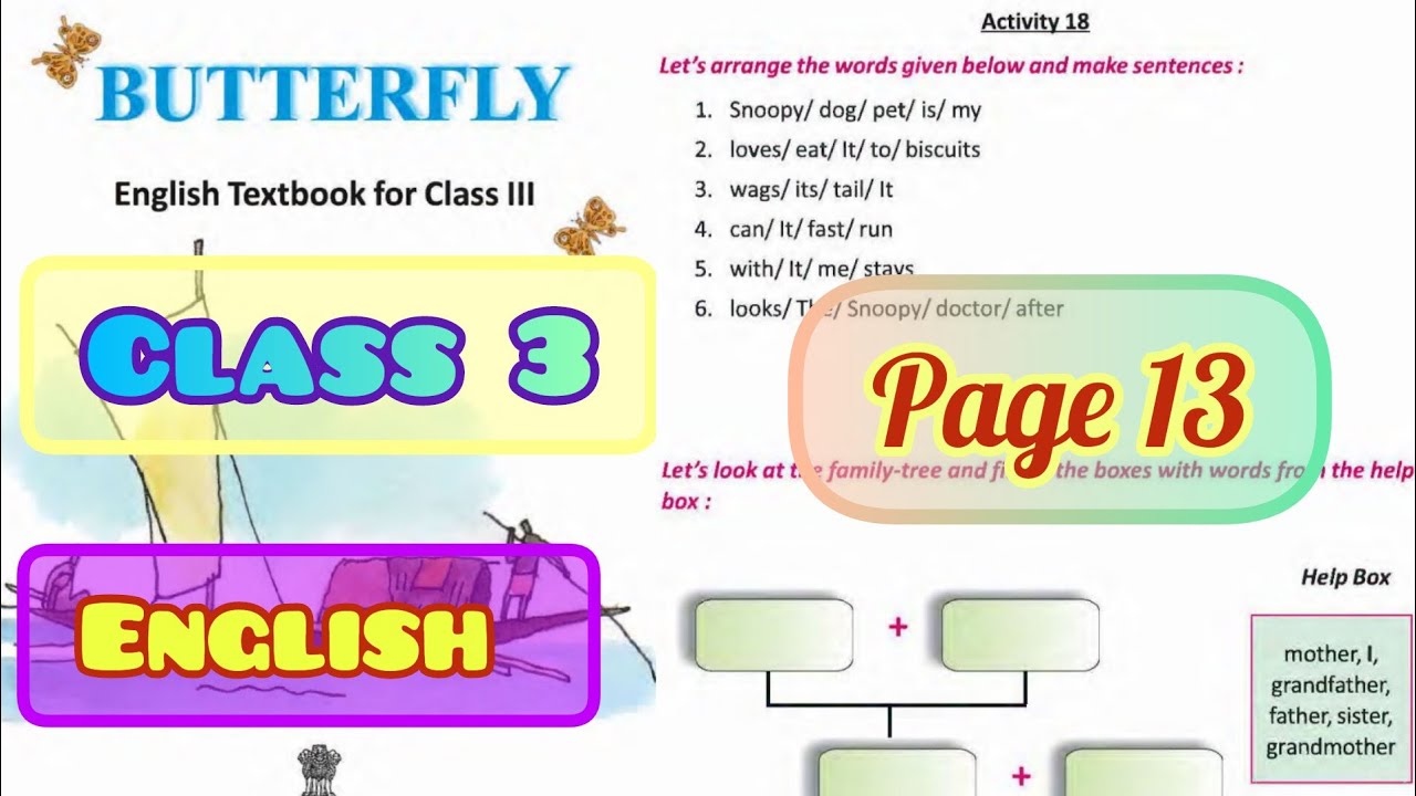 Revision Lesson || Activity 18 & 19 || Butterfly Class 3 English Page 13 || West Bengal Board