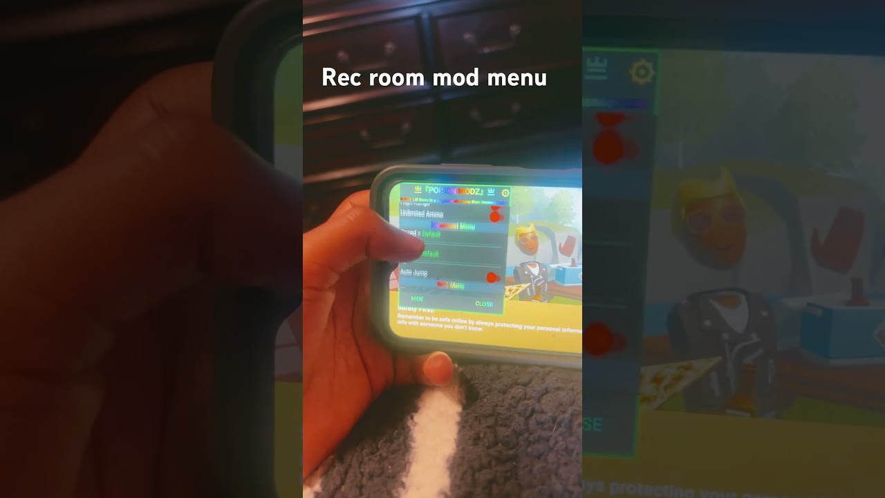 Rec room mod menu