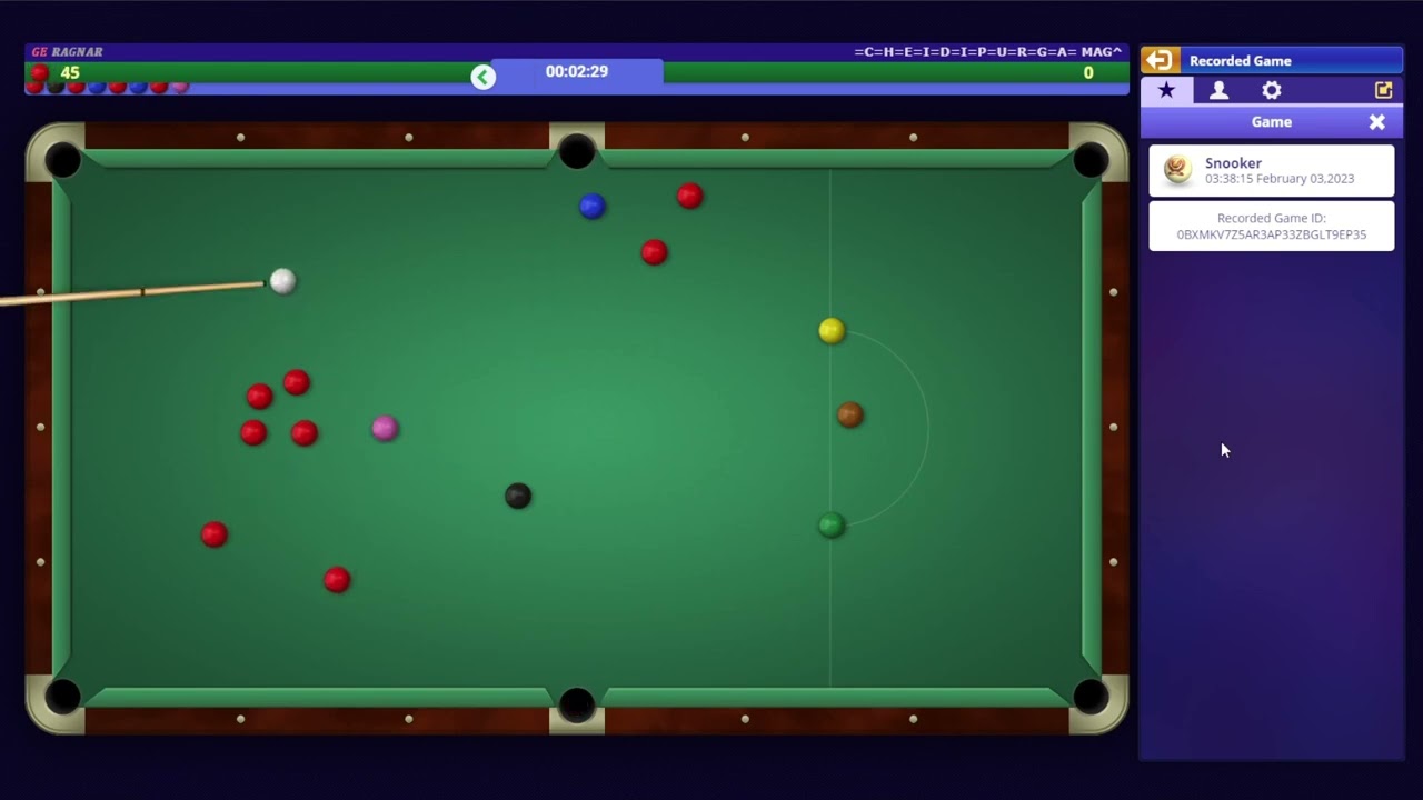 GAMEZER SNOOKER Century vs MAG