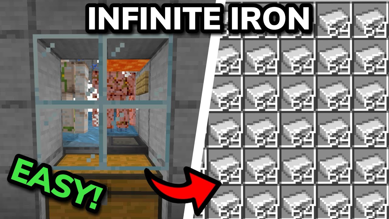 EASY 1.21 COMPACT IRON FARM TUTORIAL in Minecraft Bedrock (MCPE/Xbox/PS/Switch/PC)