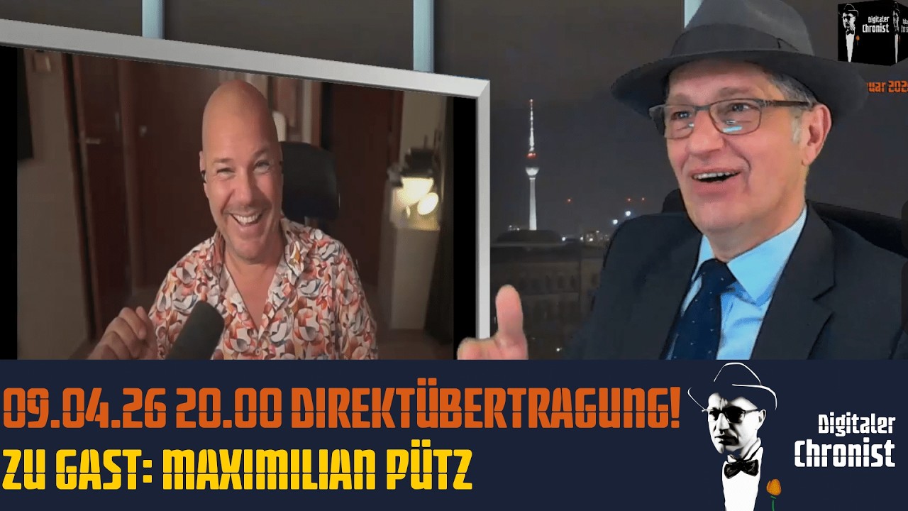 Aufzeichnung vom 09.04.26 Direkt&uuml;bertragung! Zu Gast: Maximilian P&uuml;tz