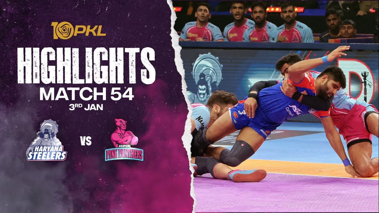 Match Highlights: Haryana Steelers vs Jaipur Pink Panthers | January 3 | PKL Season 10