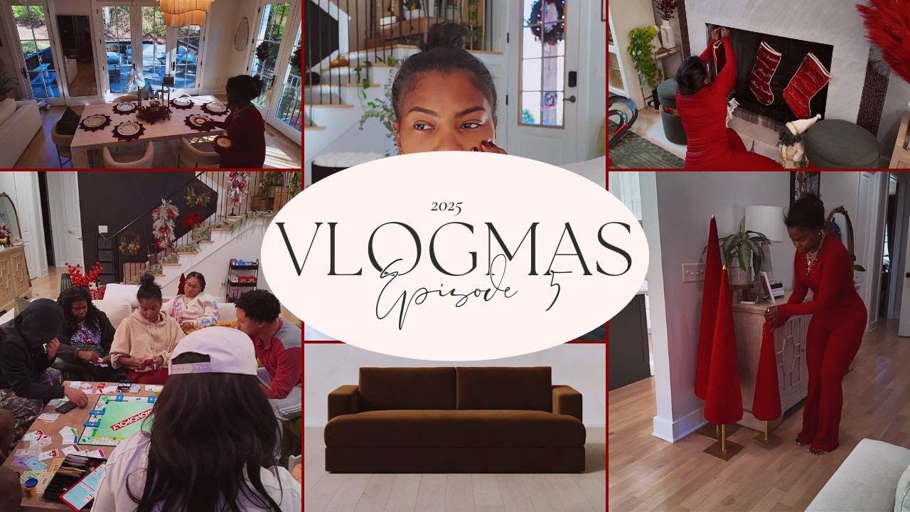 VLOGMAS || Ep. 5 New Quince Decor, Christmas Decorating & Family Monopoly Night