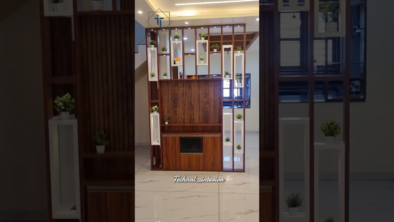 2025  budget friendly tv unit with partition #technal #tvcabinetdesign #interior444