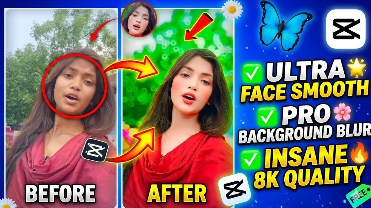 #video 8k quality mein video kaise banaye | Face smooth kaise kare | Background blur kaise kare 