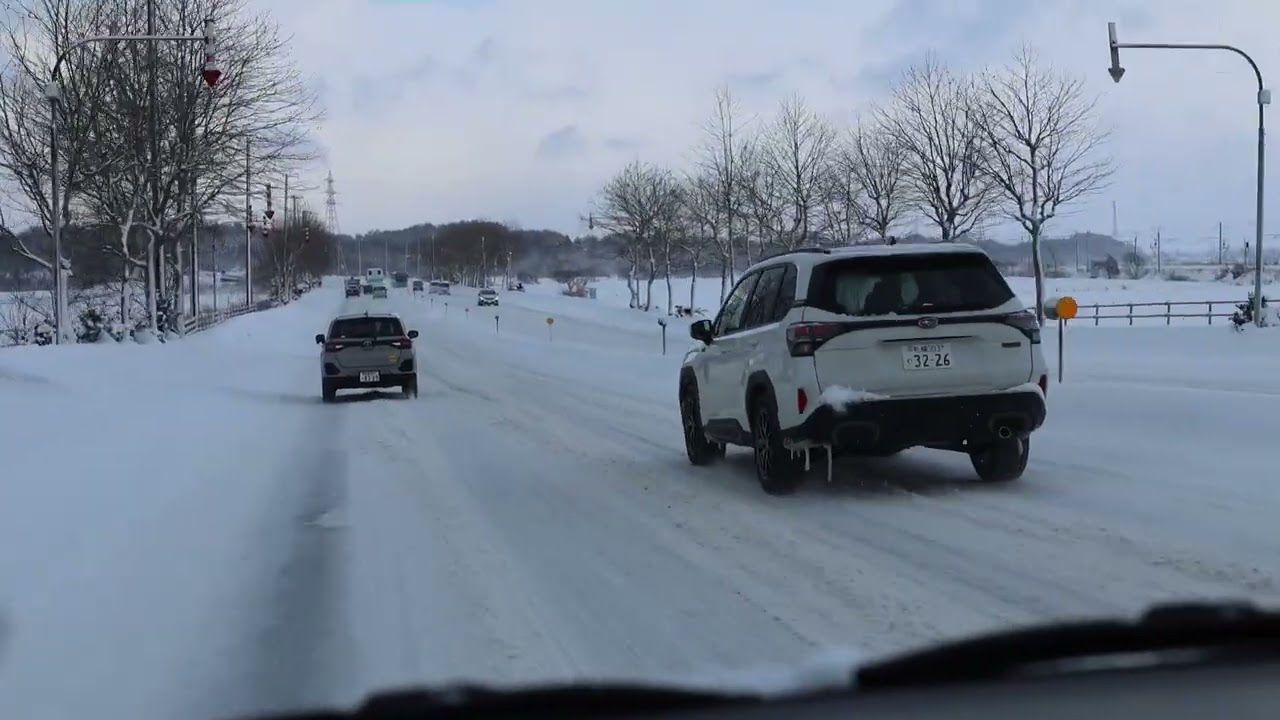 【車載動画】２０２６年１月　北海道恵庭市〜北広島市　道道４６号線