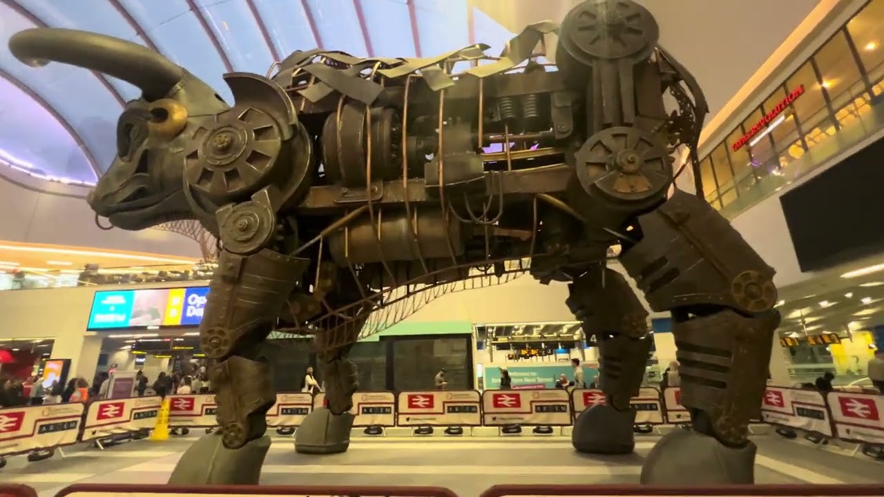 Ozzy the Mechanical Bull at Birmingham New Street Station 16/9/23
