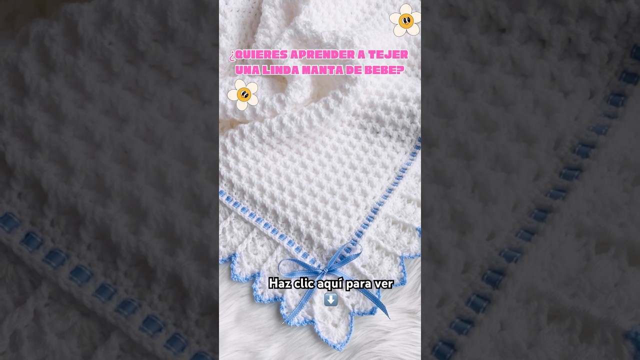 Como tejer manta o cobija de beb&eacute; paso a paso #crochetforbaby #ganchillo #short