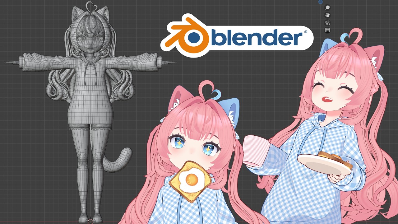 How to make Anime characters in Blender  | Time-lapse | #b3d #blender #animestyle #timelapse