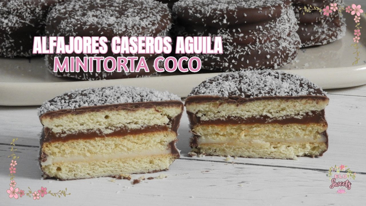 ALFAJORES caseros AGUILA MINITORTA COCO muy FÁCILES Y RICOS | Elu Sweets