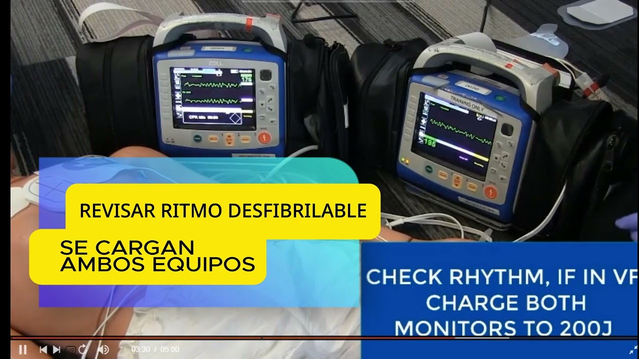 ¡DOS DESFIBRILADORES DESCARGANDO EN EL TÓRAX!