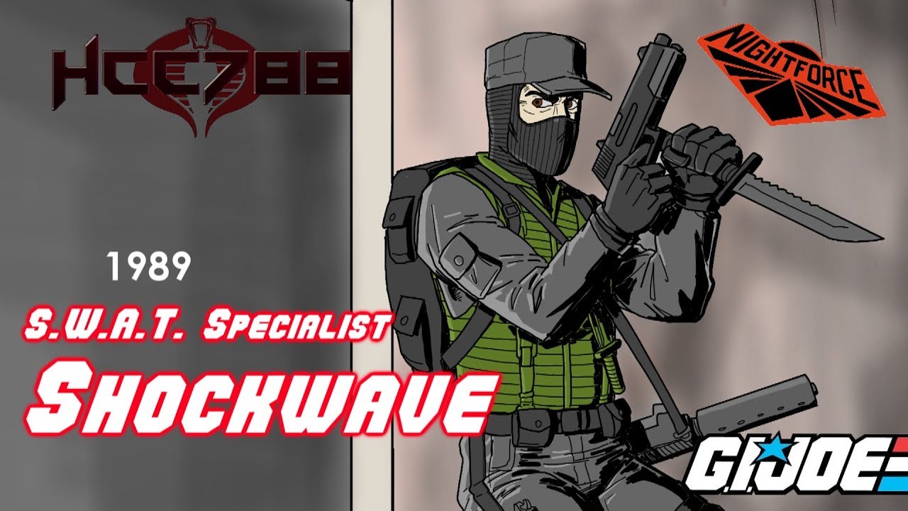 HCC788 - 1989 Night Force SHOCKWAVE - G.I. Joe S.W.A.T. Specialist - Vintage toy review!