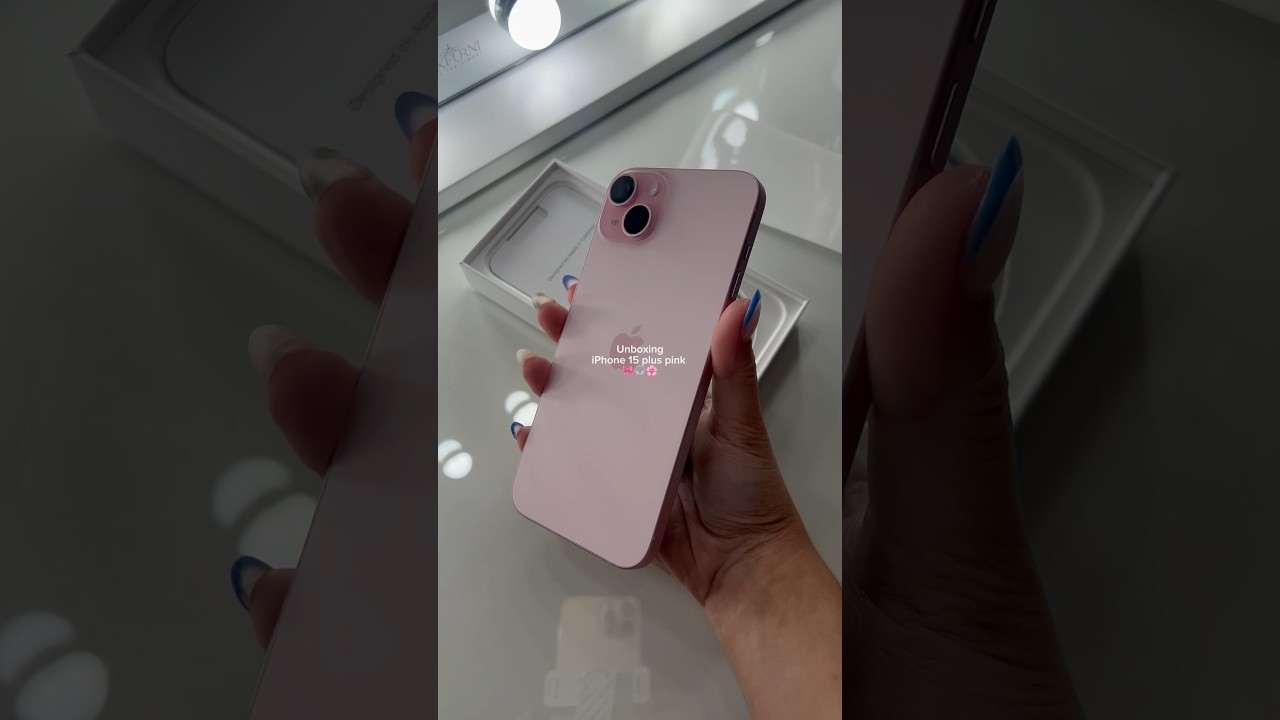 Unboxing iPhone 15 plus pink 🎀🎧🌸 #iphone15 #iphone15pink #iphone15plus #unboxing ng