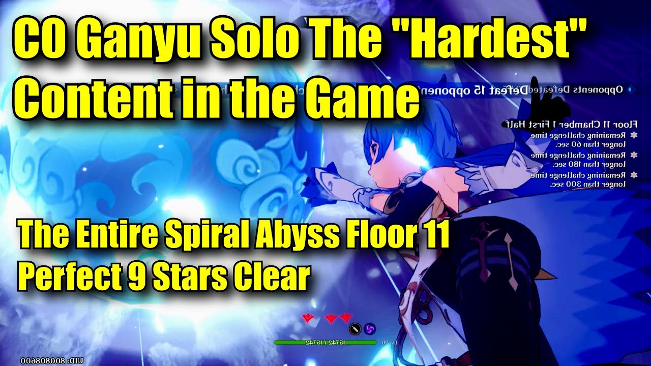 C0 Crowned Ganyu Solo Entire Spiral Abyss Floor 11 Perfect 9 Stars Clear