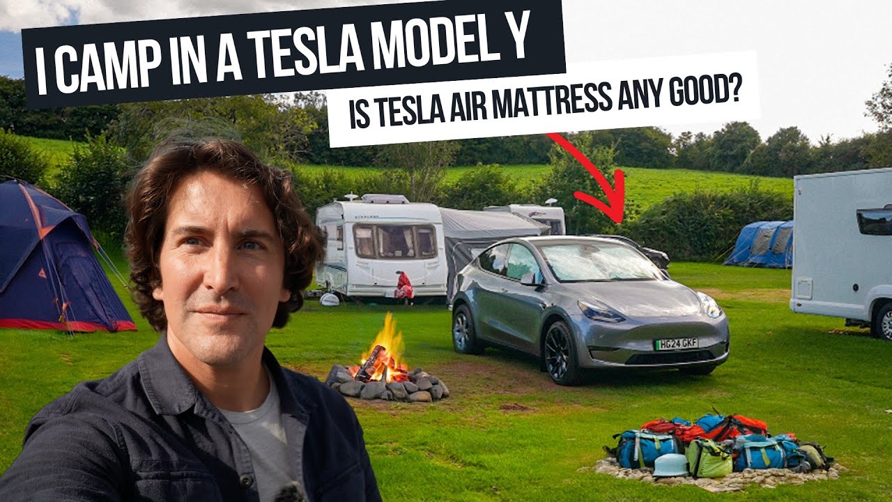 Я ночую в TESLA Model Y (обзор надувного матраса Tesla)