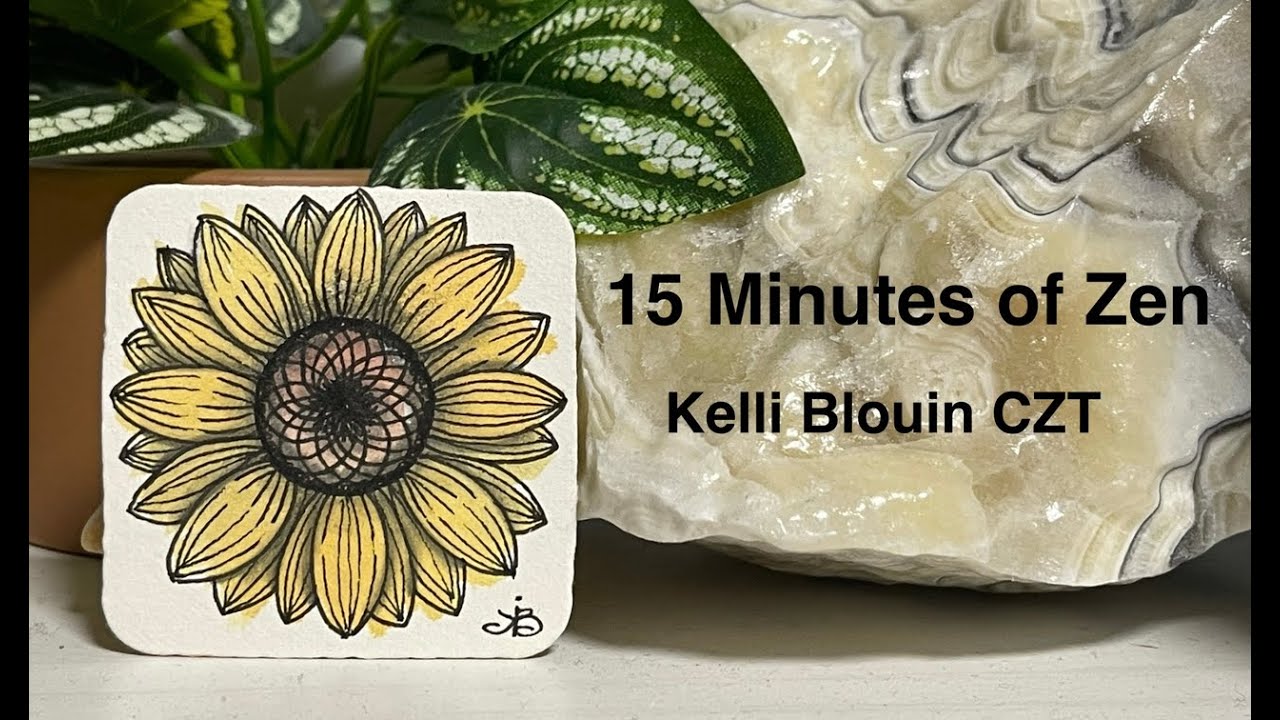 15 Minutes of Zen! Sunflower Zentangle©!