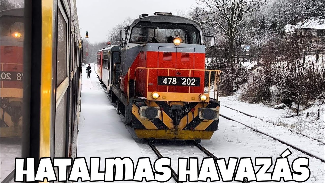 AZ ORSZÁG LEGSZEBB VASÚTVONALÁN LESZAKADT A HÓ!!!!