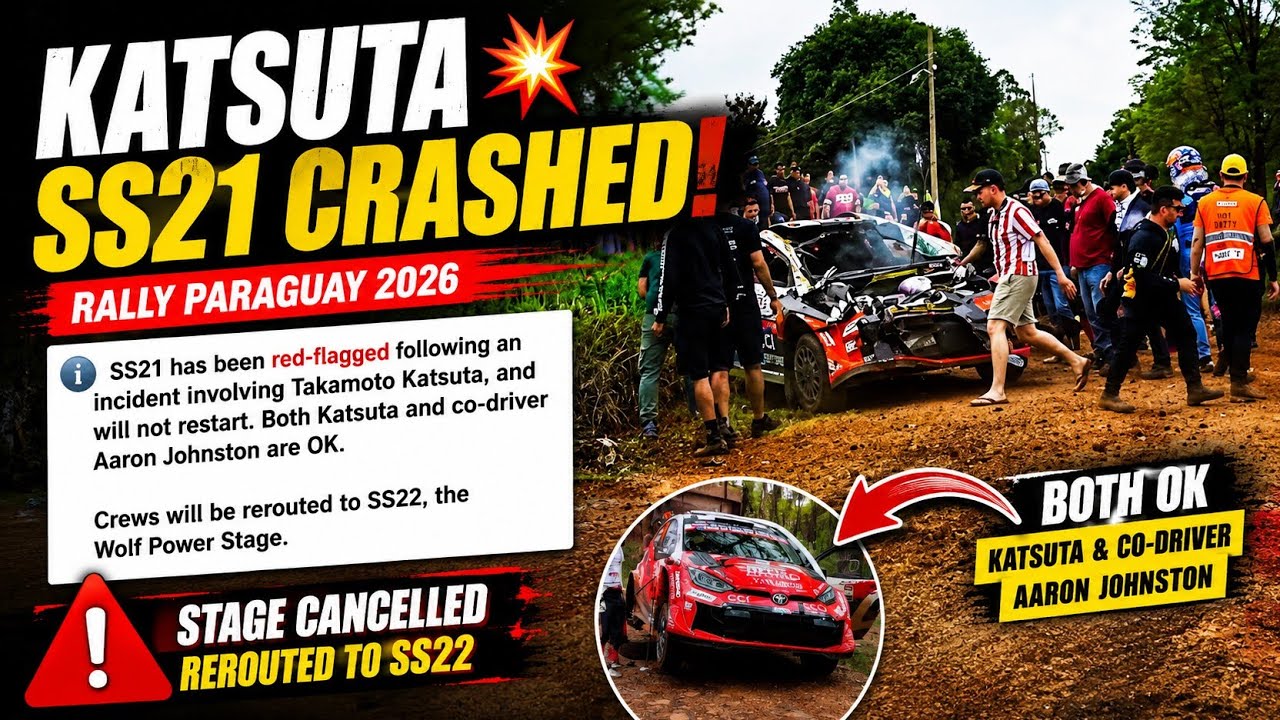 KATSUTA CRASH! 💥 SS21 RED-FLAGGED | WRC Rally Paraguay 2026