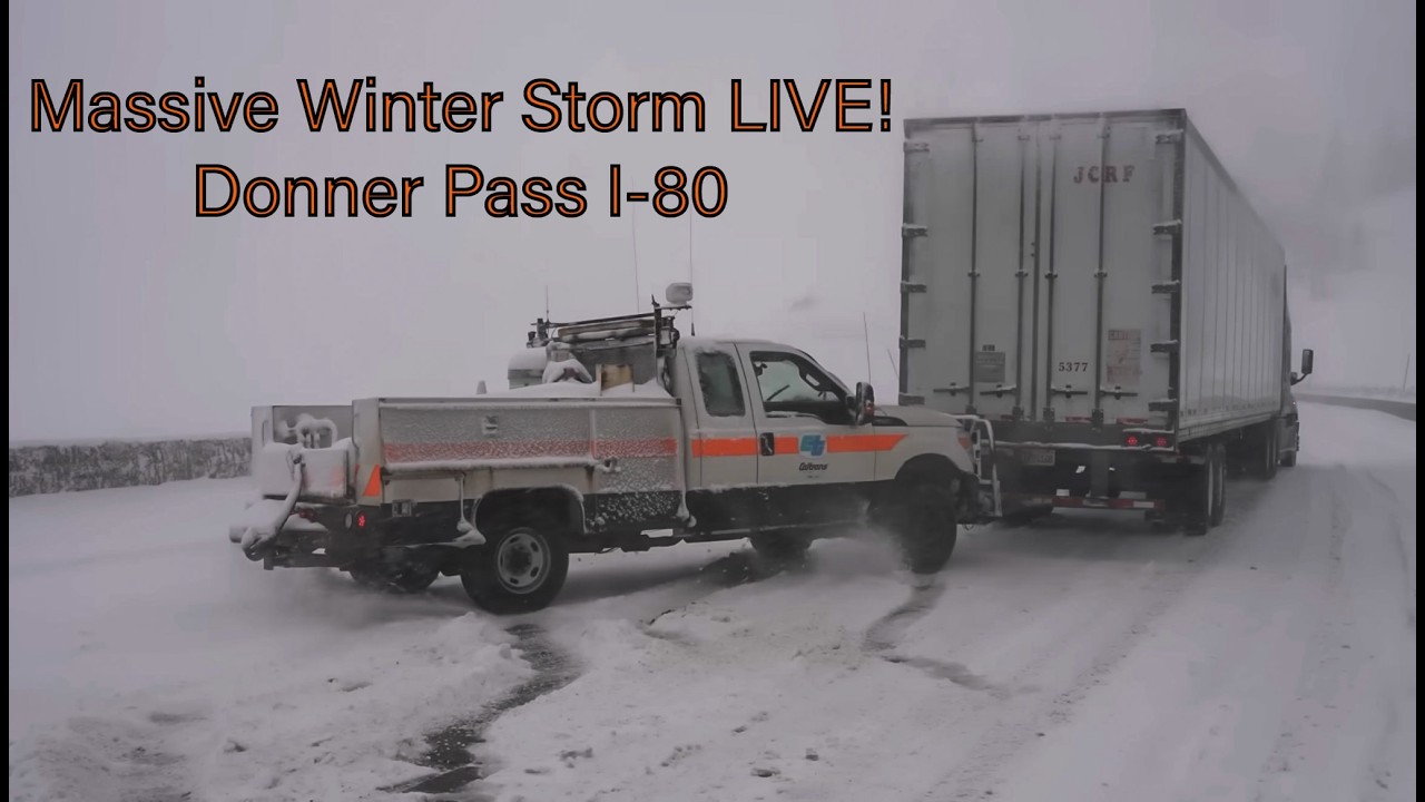 Massive Winter Storm Live: Driving around in Ice Storm