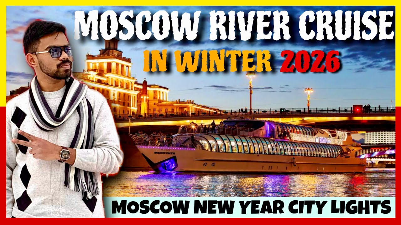 MOSCOW RIVER CRUISE |Moscow Christmas city lights 2026| Kannada vlog #travel #cruise