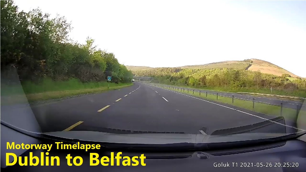 Dublin City Centre to  Belfast City Centre Timelapse