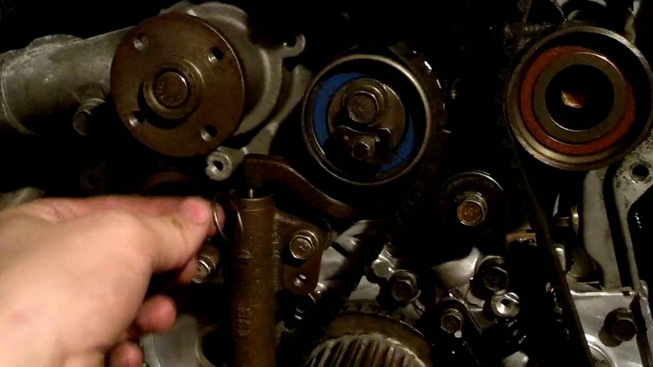 Setting timing belt tension on a 7 bolt 4g63.