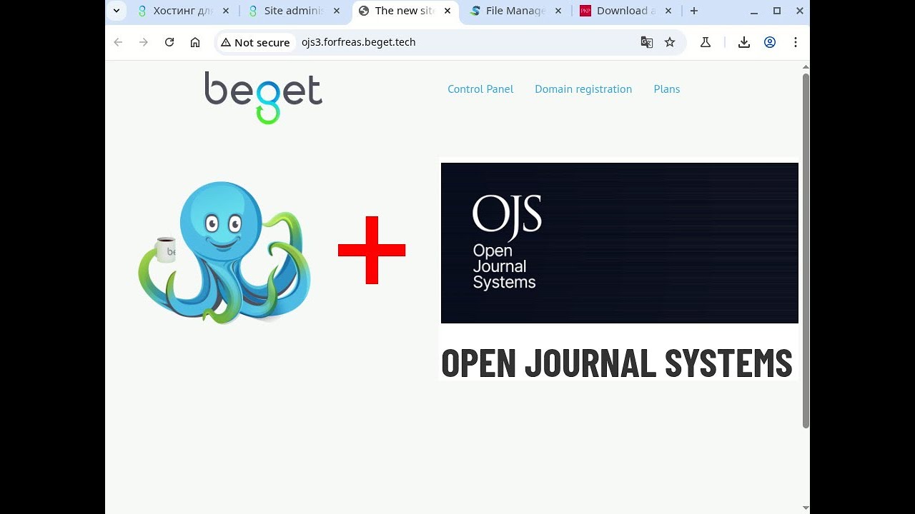 20250609 Установка Open Journal Systems на виртуальный хостинг Beget.