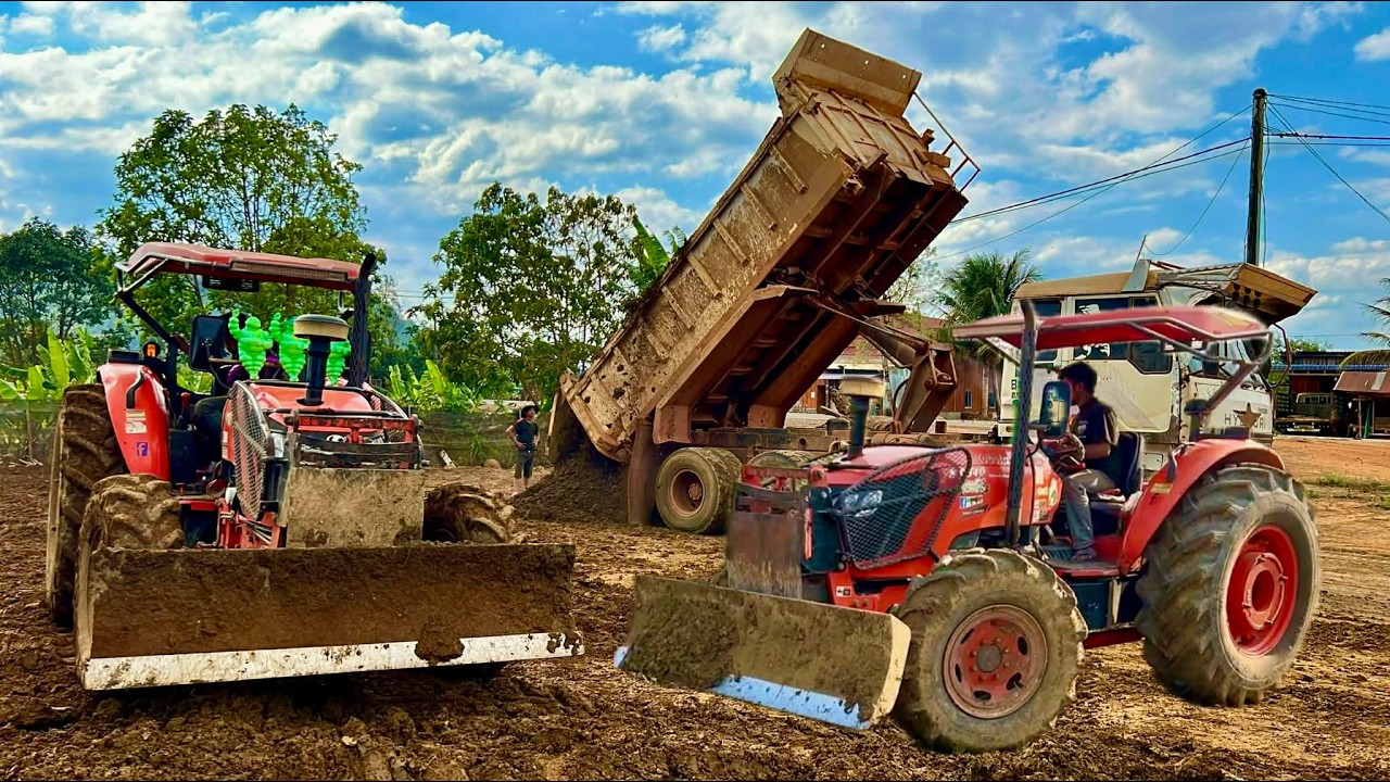 My tractor is as good at pushing soil as a Bulldozer  It works very fast