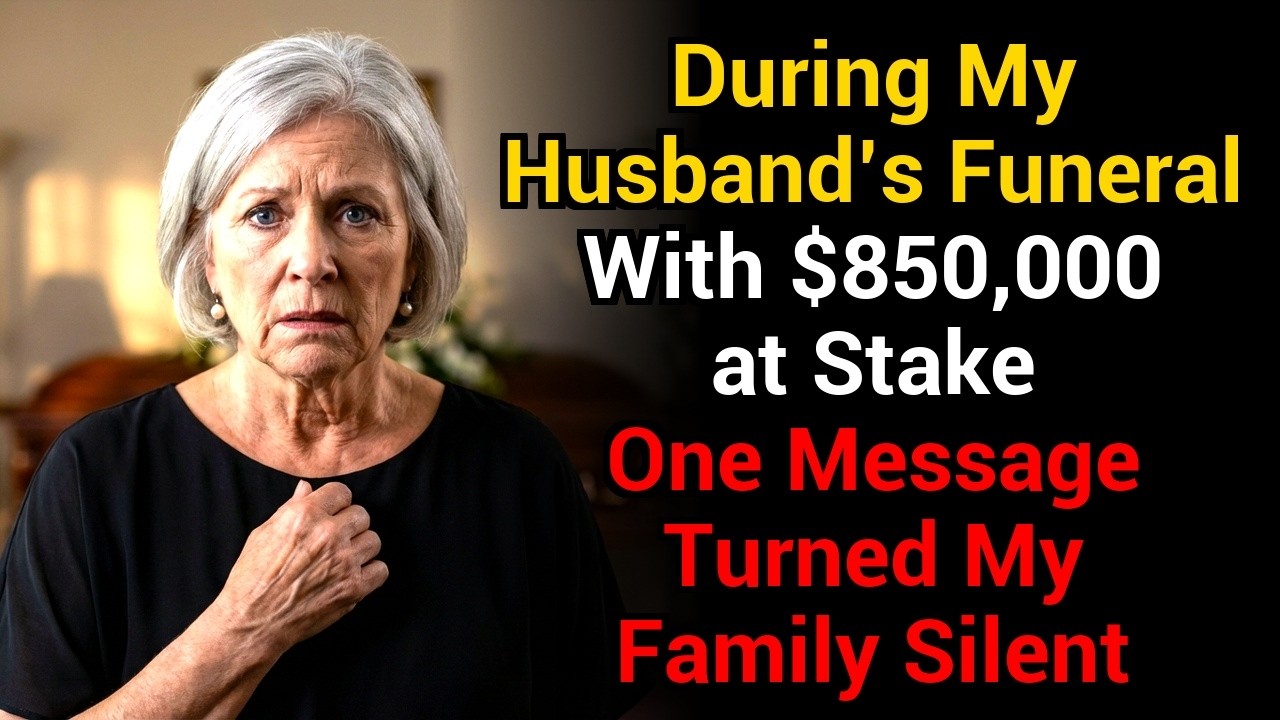 During My Husband’s Funeral, With $850,000 at Stake, One Message Turned My Family Silent