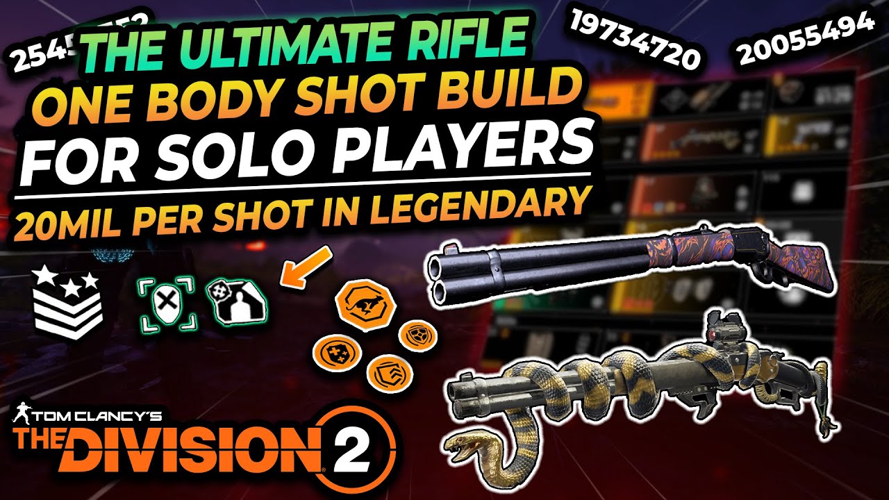 The Division 2 | The ONE SHOT RIFLE BUILD FOR SOLO LEGENDARY & MORE!
