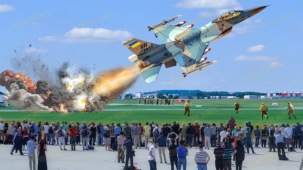 Russia Shocked! US Air Force Female F-16 Pilot Makes Emergency Takeoff to Ukraine