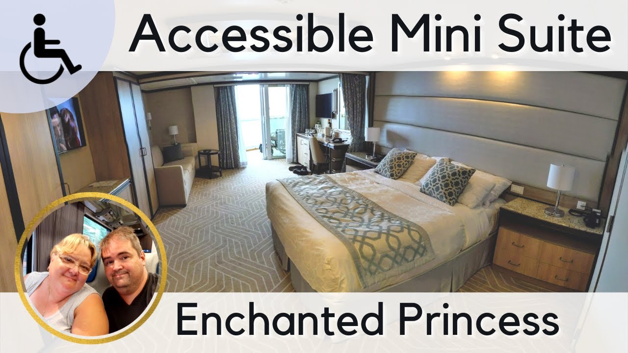 Enchanted Princess Wheelchair Accessible Mini Suite Cabin / Room A432 Tour (Deck 12 - Aloha)