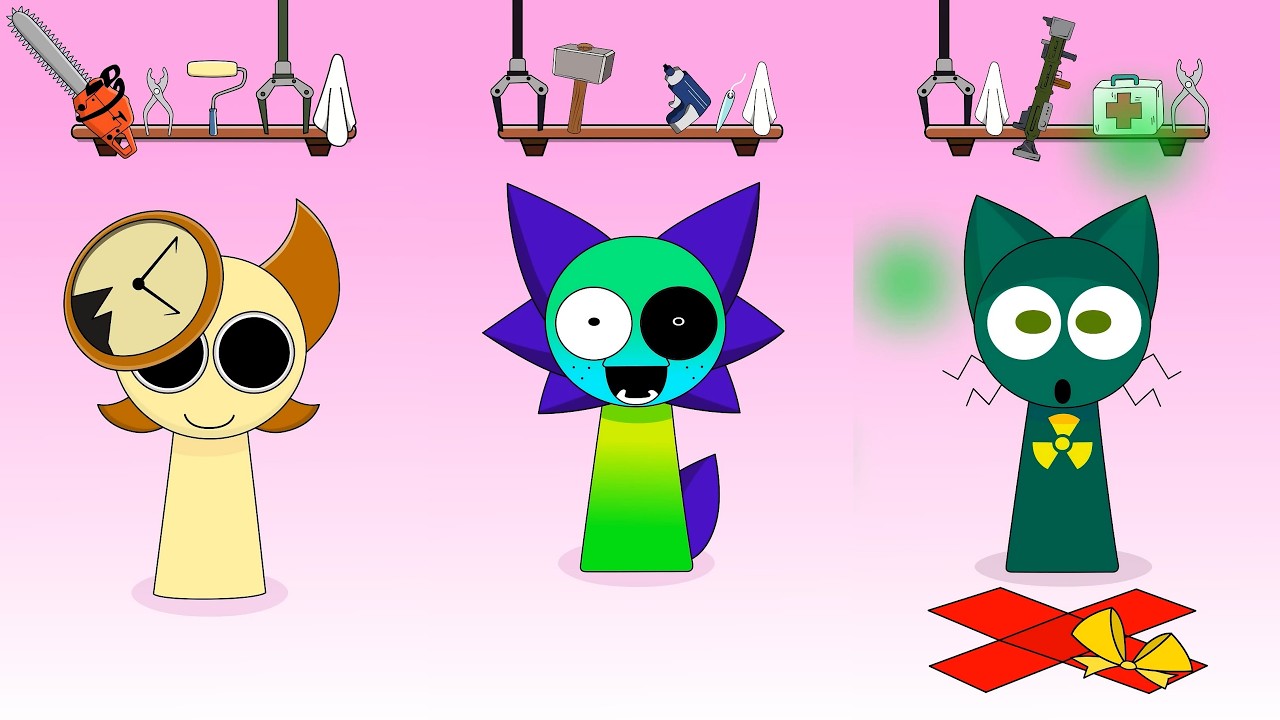 Nooo Help Sprunki Alarm_clock 🆚️ Lily 🆚️Durple🆚️Broker