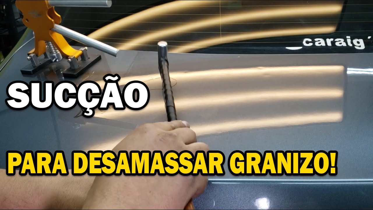 Desamassar granizo no carro com alicate de repuxo (Dent Lifter Glue Puller)